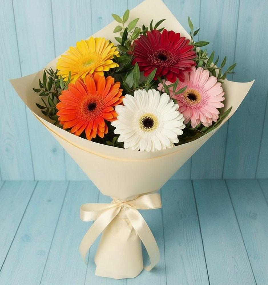 Букет цветов из: Герберы в Каменке Архангельской области