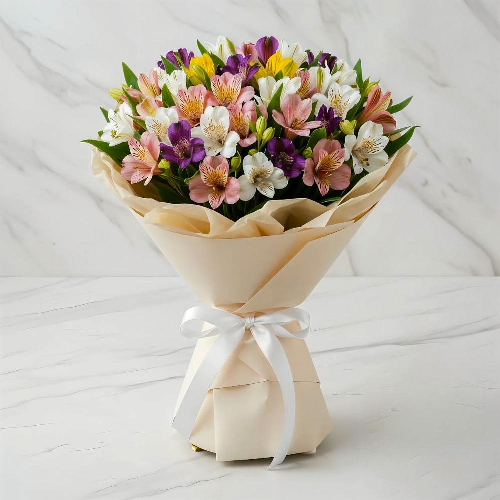 Букет цветов из: Альстромерии в Каменке Архангельской области