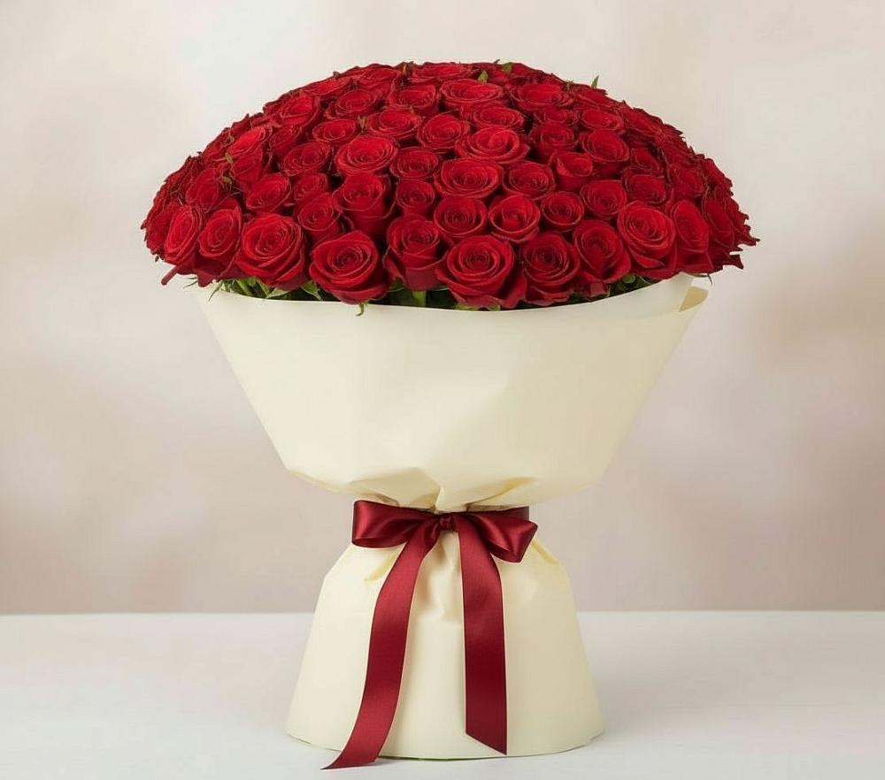 Букет 101 Красная роза Милано в Каменке Архангельской области