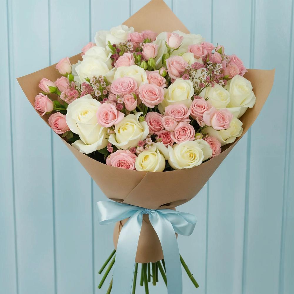 Букет цветов из: Розы в Каменке Архангельской области