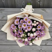 Букет цветов из:  Розы и Хризантемы в Каменке Архангельской области
