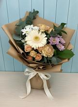 Букет цветов из:  Герберы и Хризантемы в Каменке Архангельской области