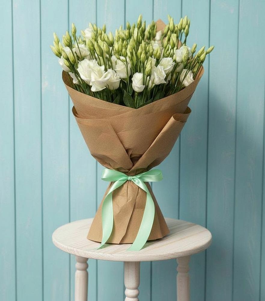 Букет цветов из: Лизиантусы в Каменке Архангельской области