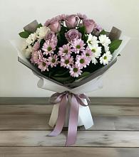 Букет цветов из:  Хризантемы и Розы #REPLACE_PRED# Каменке Архангельской области