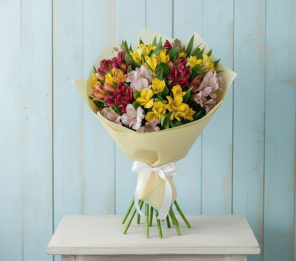 Букет цветов из: Альстромерии в Каменке Архангельской области